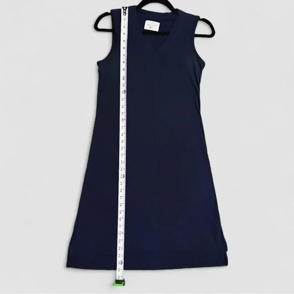 Southcott Navy Bamboo Blend Sleeveless V-Neck High Low Hem Dress Size 1 - Picture 6 of 7